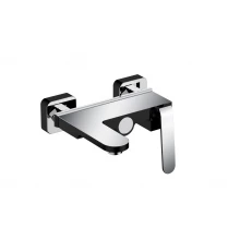 Смеситель для ванны и душа из латуни с лейкой и шлангом GZ26031-C от бренда Ganzer цветом черный/хром