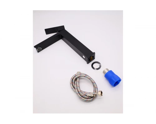 28012-C Смес. для умыв. (ВЫСОКИЙ хром+черный) "GANZER"  (10/1шт)