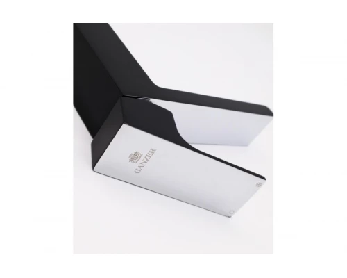 28012-C Смес. для умыв. (ВЫСОКИЙ хром+черный) "GANZER"  (10/1шт)