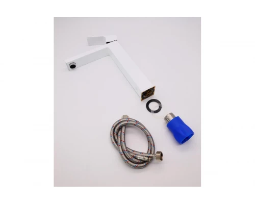 28012-F Смес. для умыв. (ВЫСОКИ БЕЛЫЙ) "GANZER"  (10/1шт)