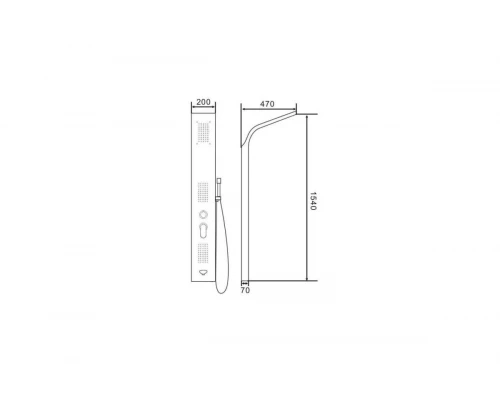 4102-F Панель для душевой кабины (БЕЛЫЙ) GANZER