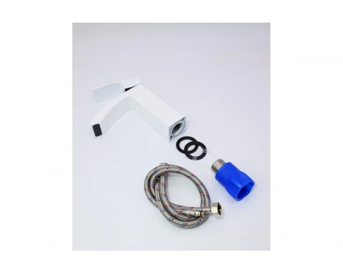 Смеситель для умывальника и раковины из латуни  Ganzer  GZ44011-F белый/хром