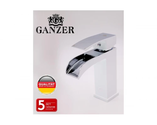 Смеситель для раковины Ganzer GZ44014-F с фиксированным изливом,водопад