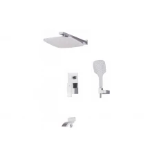 Душевая система скрытого монтажа с квадратным верхним душем GZ44065-F белый