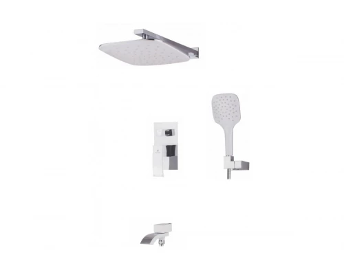 Душевая система скрытого монтажа с квадратным верхним душем GZ44065-F белый