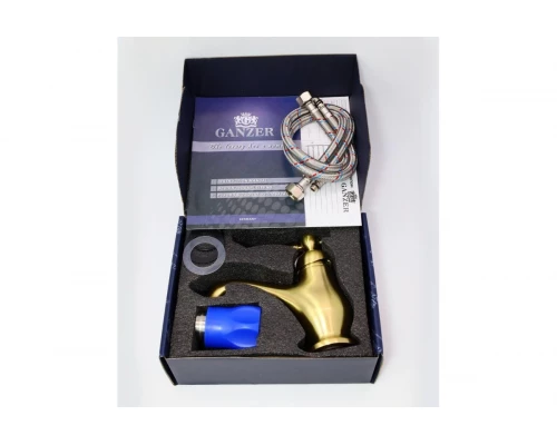 Смеситель для умывальника ретро Ganzer GZ77011-D бронза