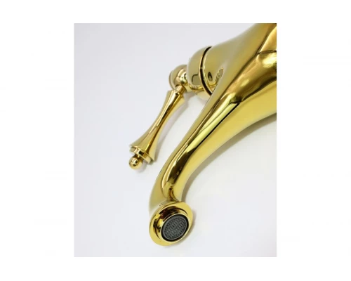 Смеситель для умывальника ретро Ganzer GZ77011-E золото