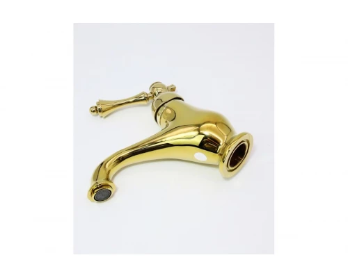 Смеситель для умывальника ретро Ganzer GZ77011-E золото