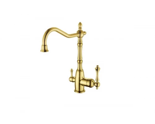 Смеситель для кухни с переключателем на фильтр  Ganzer GZ77022-Е золото