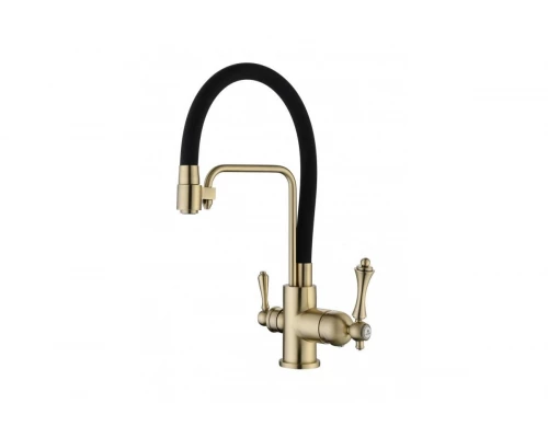Cмеситель для кухни под фильтр GANZER GZ77025-D*C черный/бронз