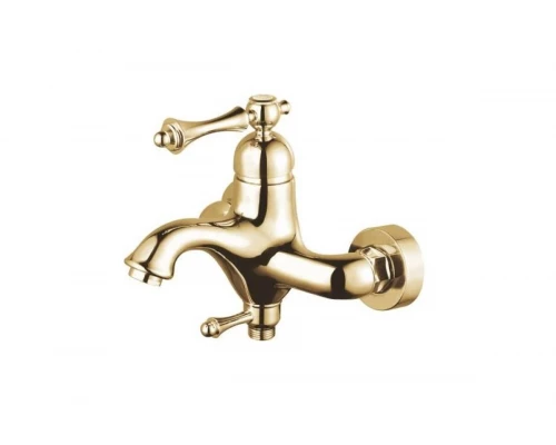 Смеситель для ванны и душа из латуни с лейкой и шлангом Ganzer GZ-77031-Е золото