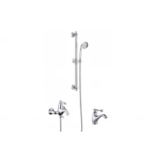 Комплект смесителей в ванную комнату (3 в 1) смеситель для ванны, смеситель для раковины и душевая стойка GZ77037 от бренда Ganzer