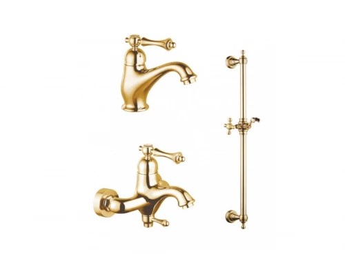 Комплект смесителей в ванную комнату (3 в 1) смеситель для ванны, смеситель для раковины и душевая стойка GZ77037-Е от бренда Ganzer