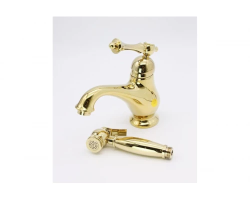 77051-Е Смеситель для умыв. с гиг. под. (ЗОЛОТО)