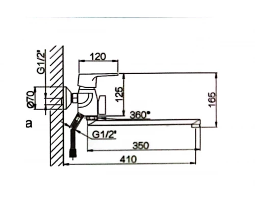Смеситель для ванны Hansen H21024 хром