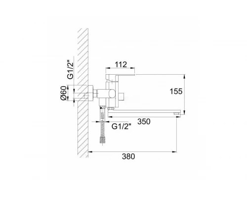 Смеситель для ванны Hansen H22001