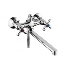 Смеситель для ванны и душа из латуни с лейкой и шлангом Hansen H22013 хром
