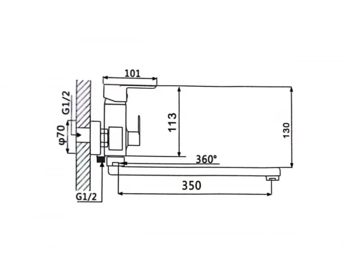 Смеситель для ванны Hansen H22018
