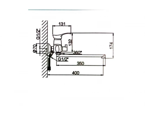 Смеситель для ванны и душа Hansen H22024