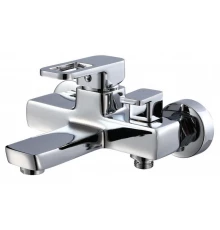 Смеситель для ванны и душа из латуни с лейкой и шлангом Hansen H30008 хром