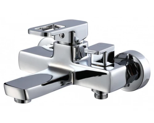 Смеситель для ванны и душа из латуни с лейкой и шлангом Hansen H30008 хром