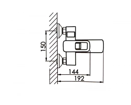 Смеситель для ванны Hansen H30008-F белый/хром