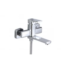 Смеситель для ванны и душа из латуни с лейкой и шлангом HANSEN H30010 хром