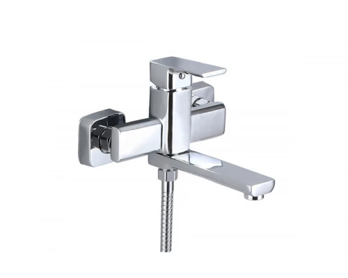 Смеситель для ванны и душа из латуни с лейкой и шлангом HANSEN H30010 хром