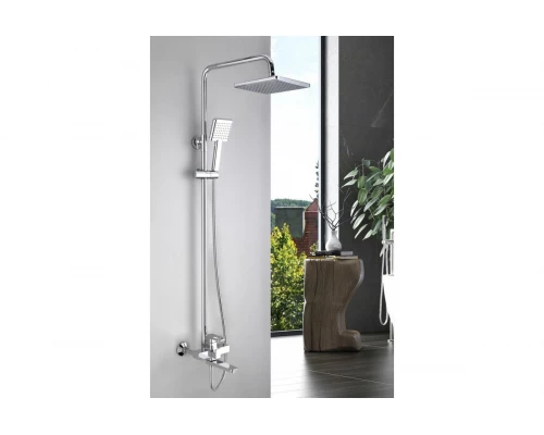Душевая система с тропическим душем Hansen H33008 хром с  однорычажным смесителем
