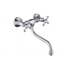 Двухвентильный настенный смеситель для кухни Hansen H46055 хром