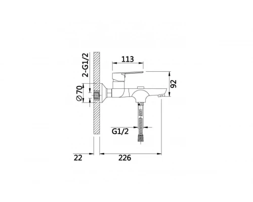 Смеситель для ванны Hansen HL30037-F белый