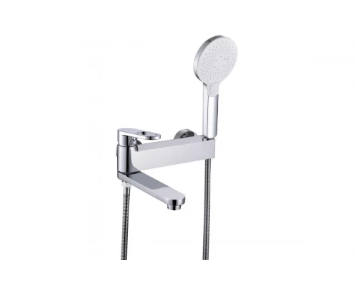 Смеситель для ванны и душа из латуни с лейкой и шлангом Hansen HL32016 хром