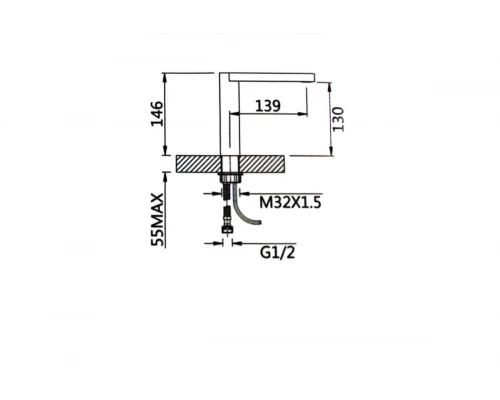 Сенсорный смеситель для умывальника Hansen HL70002 хром