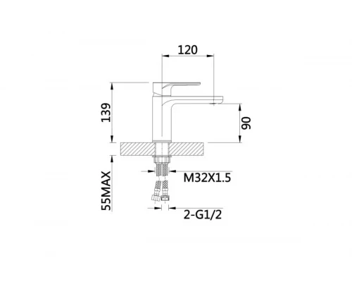 Душевой комплект 3 в 1 Hansen HL90016-C черный