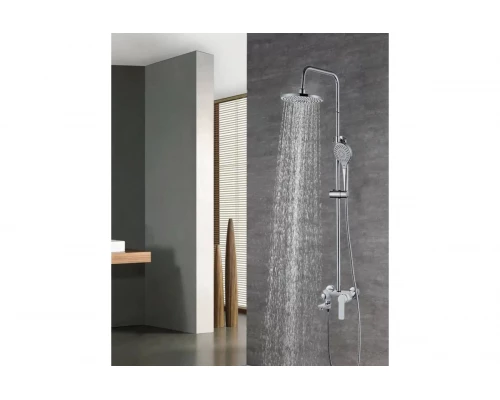 Душевая система с тропическим душем Hansen HL33037-F белый/хром