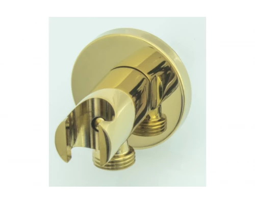 Держатель для душа со шланговым подсоединением и с фиксатором Ganzer GZ5173-Е цвет золото