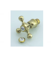 Кран-букса с маховиком (ЗОЛОТО) GANZER усиленный  (100/1шт)