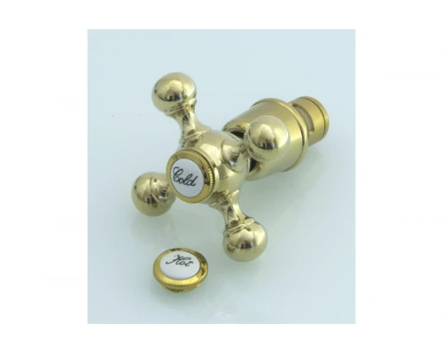 Кран-букса с маховиком (ЗОЛОТО) GANZER усиленный  (100/1шт)