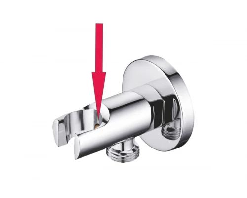 Держатель для душа со шланговым подсоединением и с фиксатором Ganzer GZ-5173 цвет хром