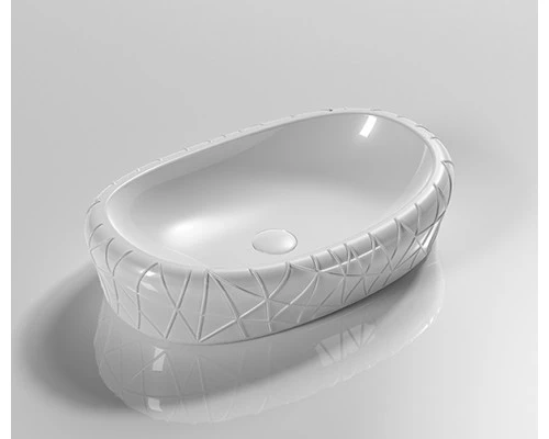 Раковина Gid 777s 51222 накладная белая 60x39x13.5