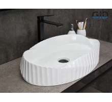 Раковина Gid 888s 51223 накладная белая 60x38.5x13.5