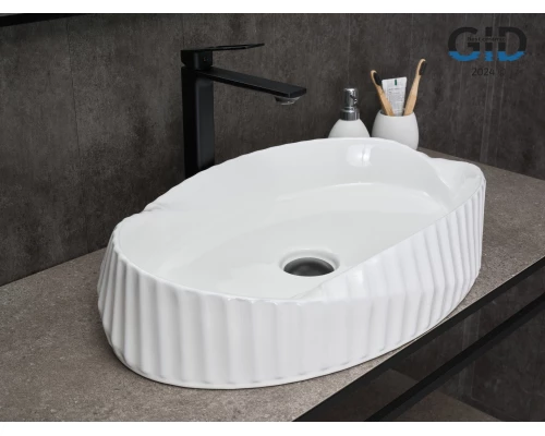 Раковина Gid 888s 51223 накладная белая 60x38.5x13.5