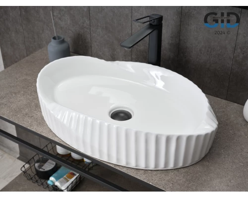 Раковина Gid 888s 51223 накладная белая 60x38.5x13.5