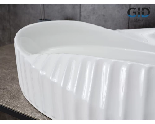 Раковина Gid 888s 51223 накладная белая 60x38.5x13.5