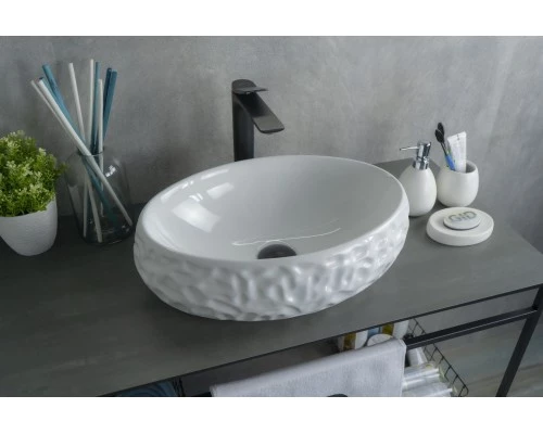 Раковина Gid 9030wf 51187 накладная белая 48x34x15