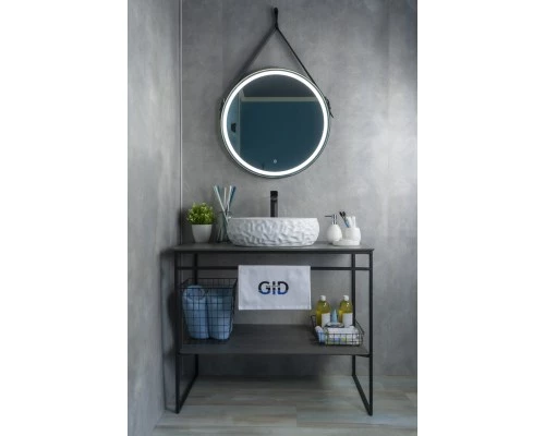 Раковина Gid 9030wf 51187 накладная белая 48x34x15