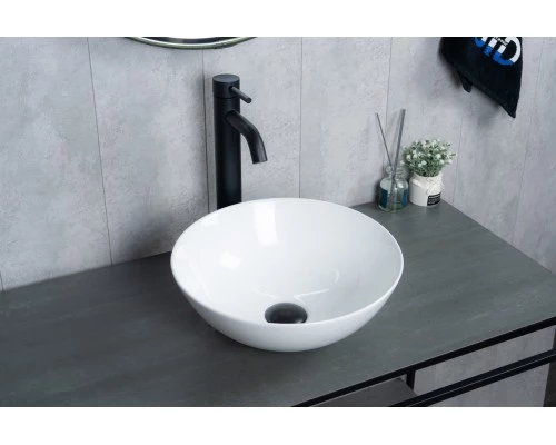 Раковина Gid 9081W 51243 накладная белая 36x36x14