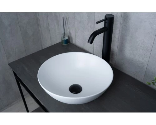 Раковина Gid 9081wm 51244 накладная белая матовая 36x36x14