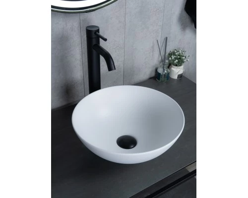 Раковина Gid 9081wm 51244 накладная белая матовая 36x36x14