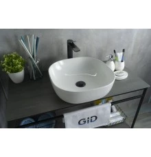 Раковина Gid D1301 51180 накладная белая 42.5x42.5x14.5